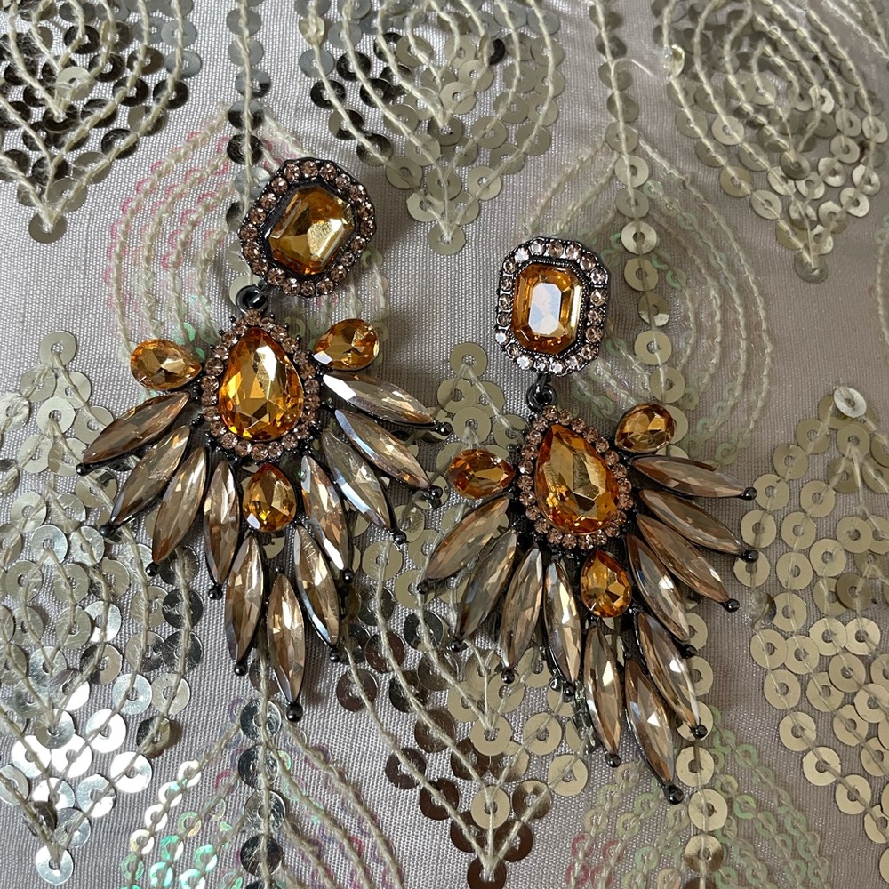 Venus Gold & Silver Metal Earrings